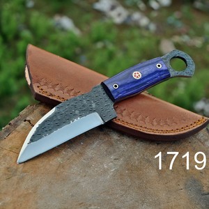 Couteau de chasse et de camping à lame fixe en acier au carbone, avec manche en bois, étui en cuir pour survie en extérieur, personnalisable OEM - Vente chaude - Product Image 1