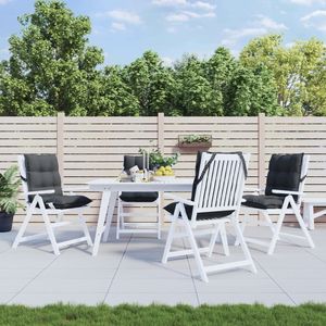 Juego de 4 Cojines Antracita para Sillas de Exterior con Respaldo Bajo - Product Image 1