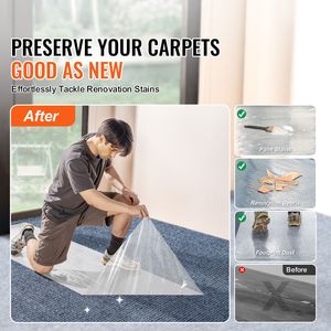 Pellicola Protettiva per Tappeti 24" X 200", Facile Installazione, Tappetini Adesivi in Polietilene, Protezioni per Superfici e Pavimenti - Product Image 6