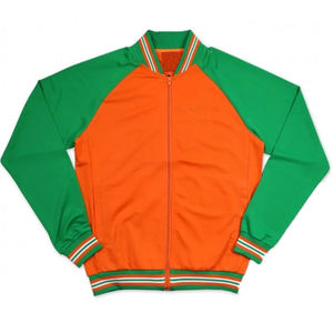 Conjunto Deportivo Unisex Naranja y Verde, Chaqueta con Capucha y Pantalones de Chándal Gruesos con Cierre Completo, Conjunto Deportivo Unisex para Entrenamiento - Product Image 3