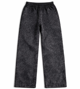 Acid Wash <b>Fleece</b> <b>Jogger</b> Pants <b>Men</b> Relaxed Straight Fit Mid Waist Drawstring Streetwear Sweatpants Custom Anti-static - Product Image 1