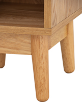 Mesita de Noche Contemporánea y Duradera para Dormitorio con Estante Abierto y Diseño de Fácil Montaje para Muebles del Hogar