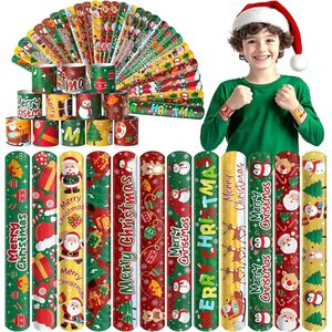 36-Piece Christmas Slap <b>Bracelet</b> Xmas Party Novelties Colorful <b>Bracelet</b> Gifts and Decorations - Product Image 1