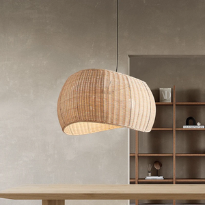 Best Quality Bamboo Rattan Hanging Lamp Handwoven <b>Light</b> <b>Fixture</b> for Hospitality Design - Product Image 4