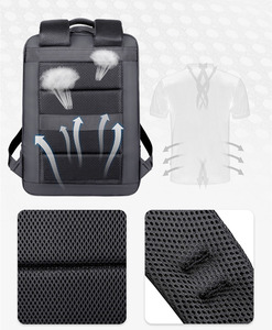 Minimalist Nylon <b>Backpack</b> with Laptop Compartment Waterproof Zipper Closure Unisex Daily Use Soft Handle 20-37L Capacity - Product Image 5