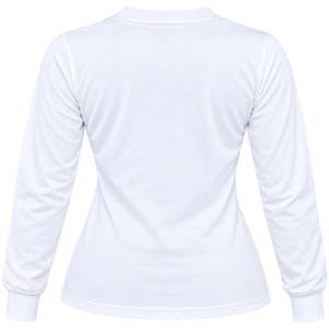 เสื้อยืด Zeta Phi Beta สำหรับผู้หญิง สีขาว แต่งขอบสีน้ำเงินรอยัล ตัวอักษรกรีก ปักลาย ZOB คอกลม แขนสั้น เสื้อยืดชมรมนักศึกษา - Product Image 4