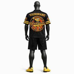 Ensemble de maillot et short de football américain de qualité supérieure, uniforme sportif respirant, vêtements d'équipe personnalisés pour les entraînements et les matchs - Product Image 3