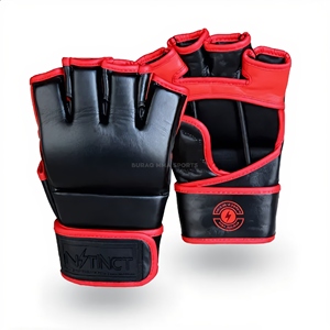 Gants de boxe MMA professionnels en cuir avec doublure intérieure épaissie pour fermeture – Légers, respirants, séchage rapide, unisexe - Product Image 1
