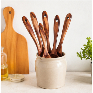 Último Diseño: Juego de Utensilios de Cocina de Madera, Espátula, Cucharón y Volteador de Madera Antiadherentes para Cocina - Proveedores Mayoristas - Product Image 4