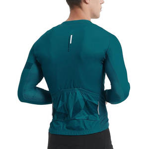 Maillot de cyclisme pour femme personnalisé, léger, coupe-vent, respirant, manches longues, 100% polyester, antibactérien, maille respirante - Product Image 6