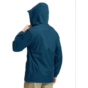 Veste coupe-vent tendance en cuir double face écologique imperméable 10 000 mm pour homme, nouvelle collection, design moderne, avec capuche, pour l'extérieur - Product Image 2