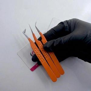 GETUP BROSONS IMPEX - Pestañas Postizas de Acero Inoxidable de Alta Calidad, Curvadas, con Recubrimiento de Polvo Naranja Antiestático, Duraderas, de 10 mm, Lisas/Serradas - Product Image 4