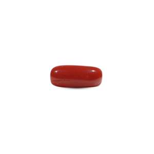 Natural Red Coral Oval Cabochon 7.2 Carat Loose Gemstone for Fine Jewelry - Product Image 1