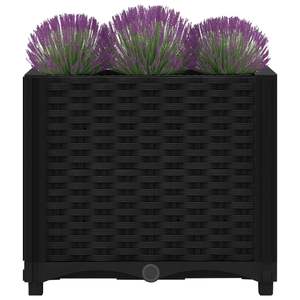 Pot de plantation surélevé en polypropylène noir durable de 15,7 pouces, pots et jardinières - Product Image 3