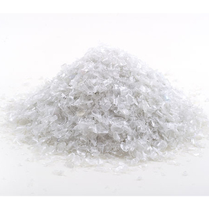 Copos de PET 100% reciclados, grado de exportación, bajo en PVC y humedad, transparentes + azules, para moldeo por inyección y embalaje de fibra - Product Image 1