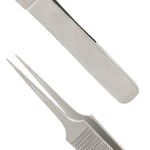 Pinces de bijoutier à ligature, plateforme 7,5 mm, pointe 0,5 mm, 11,5 cm, pour microchirurgie ophtalmique, en acier inoxydable, instrument réutilisable - Product Image 6