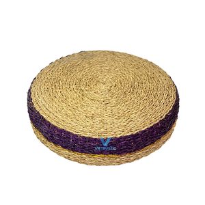 Artisan Crafted Cotton Rattan Floor <b>Cushion</b> Handmade Decorative Pouf for Living Room Wholesale Supplier - Product Image 2
