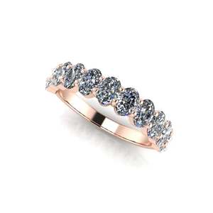 Anillo de diamante cultivado en laboratorio con corte ovalado, certificado por IGI, anillo de oro puro de 14 quilates hecho a mano. - Product Image 1