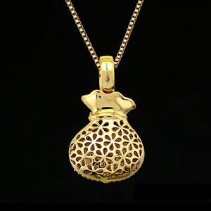 Pendentif Sac d'argent Bling Hip Hop Iced Out en Argent Sterling 925 Moissanite Plaqué Or 18K Unisexe, Bijou de Rappeur, Inspiré des Séries TV - Product Image 2