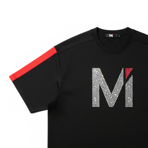 เสื้อยืดโอเวอร์ไซส์ลายพิมพ์ Urban Rhinestone สำหรับผู้ชาย สกรีนโลโก้ได้ ผ้าคอตตอนหนานุ่ม สไตล์สตรีทแวร์ ฮิปฮอป Y2K ดีไซน์เสื้อยืดแบบ Bling - Product Image 2