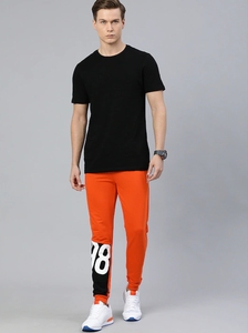 Pantalones Deportivos Casuales para Hombre, Color Naranja, Estampados, con Cintura Elástica y Cordón Ajustable, con Logotipo '98' en la Pierna Izquierda, para Otoño - Product Image 4