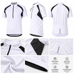 Maillot de cyclisme pour homme à demi-zip, respirant et à séchage rapide, vente en gros - Product Image 4