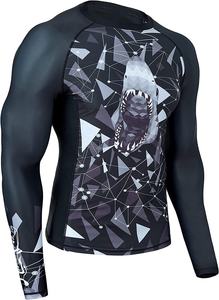 T-shirt de compression respirant à manches longues pour homme, protection solaire par sublimation, tendance du moment - Product Image 5