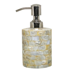 Liquid Soap Dispensers Hand Washer Customize Size MOP Liquid Soap Dispenser Modern Style Mother of Pearl <b>Bathroom</b> <b>Accessories</b> - Product Image 4