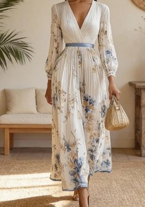 Vestido de Fiesta Elegante para Mujer, Moderno, Largo hasta el Suelo, Cintura Natural, 100% Algodón, Sin Mangas, Espalda Descubierta - Product Image 1