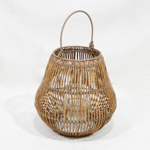 Artex Dong Thap Outdoor Indoor Poly <b>Rattan</b> Wicker Handmade Eco-Friendly <b>Lanterns</b> Home Decoration Hanging Candle <b>Lantern</b> Handle - Product Image 1