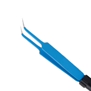 Pinzas bipolares aisladas azules con punta microangular, instrumento quirúrgico de acero inoxidable para coagulación de tejidos, fabricadas en Pakistán - Product Image 6