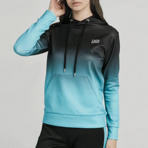 Sweat à capuche uni à effet dégradé en polyester pour un confort et un design décontracté avec manches longues / Design à prix abordable 2026 - Product Image 2