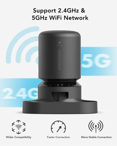 เครื่องให้อาหารแมวอัตโนมัติ PETLIBRO พร้อม 5G WiFi, ควบคุมผ่านแอพ, ความจุ 5 ลิตร และระบบให้อาหารแบบแห้ง - Product Image 2