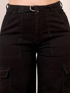 Womens Casual College & Vacation Wear <b>Boot</b> Cut Denim Jeans Mid Waist Regular Fit Vintage Style Cotton - Product Image 6