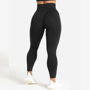 High Quality Compression Yoga Seamless Scrunch Butt Solid <b>Colour</b> High Waist Running Marble Women Gym <b>Leggings</b> - Product Image 6