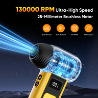 Souffleur d'air électrique portable mini turbo 4000 mAh avec moteur sans balais et batterie pour extérieur, camping-car, voiture, refroidissement, dépoussiérage, cuisine, qualité industrielle