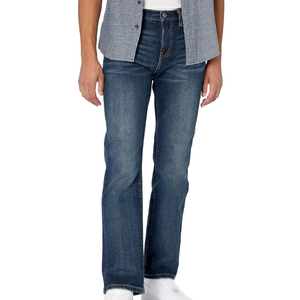 Outdoor Fashion Wear Clothes Denim <b>Jeans</b> Pants Autumn Winter Style Cotton Made Casual Button Closure Waist Denim Bootcut <b>Jean</b> - Product Image 1