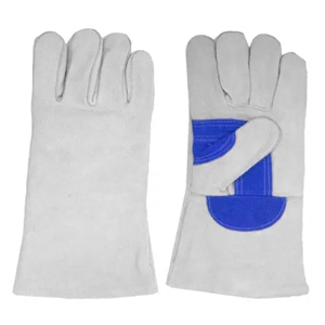 Heavy-Duty Reinforced Cowhide Split Leather <b>Gloves</b> <b>Long</b>-Lasting Flame Retardant Smooth for Safety Welding BBQ Construction - Product Image 6