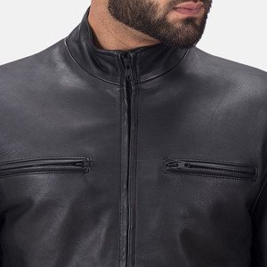 Chaqueta de Invierno 2026 para Hombre, de Cuero Genuino, Estilo Urbano, con Forro de Sherpa y Ribete de Piel, Posiciones Personalizables para el Logotipo - Product Image 5