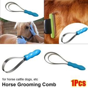Peigne de toilettage pour chevaux durable et antidérapant, brosse équestre double face en métal, grattoir, peigne à poils pour animaux, bétail, tous types de chiens - Product Image 6