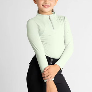 Camiseta de equitación transpirable y cómoda para niños, de tela suave y elástica, personalizable. - Product Image 1