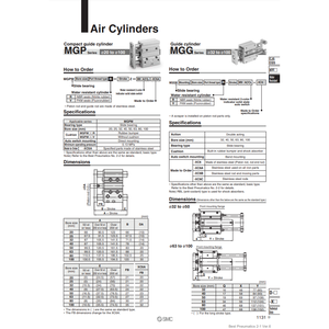กระบอก MGPM32V-125Z แบบพกพา SMC pneumatics - Product Image 3
