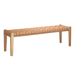 Home Garden and Park Rattan Woven <b>Bench</b> Modern Stylish Stool or Ottoman <b>Indoor</b> and Outdoor Furniture - Product Image 2