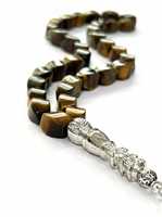 Tasbih de luxe musulman islamique écologique fait main en perles de résine, motif ange, classique, unique, cadeau Ramadan Aïd