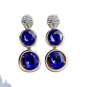 Luxe 925 Sterling Silver Nano Sky Blue Topaz Gemstone Boucles d'oreilles pour femmes Bijoux de mode - Product Image 1