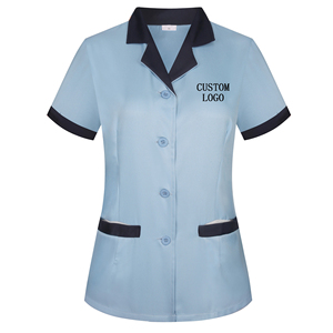 Women's Medical Scrub Jacket Short Sleeve Lab Coat Healthcare Uniform <b>Nursing</b> Workwear Doctor Clinic Hospital Clothing - Product Image 5