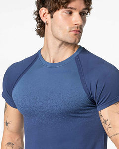 Men's T-shirt star effect <b>tshirt</b> round neck <b>tshirt</b> slim fit <b>tshirt</b> basic t-shirt 100% <b>polyester</b> <b>tshirt</b> gymwear <b>tshirt</b> - Product Image 2