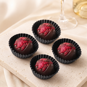 Gourmet Dried Strawberry Dark <b>Chocolate</b> Bonbon Truffles In Luxury Gift Box For OEM Product Wholesale - Product Image 4