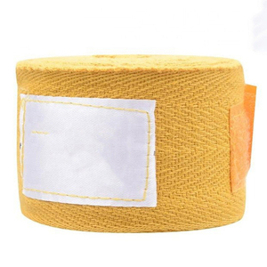 Vendas de Boxeo de Algodón Duraderas, Amarillas, de Alta Elasticidad para Entrenamiento en Gimnasio, Uso en Todas las Estaciones - Product Image 2