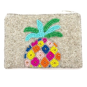 Hand made luxury high quality beaded multi color with color customized choice <b>Stars</b> design coin pouch hand embroidery design - Product Image 2